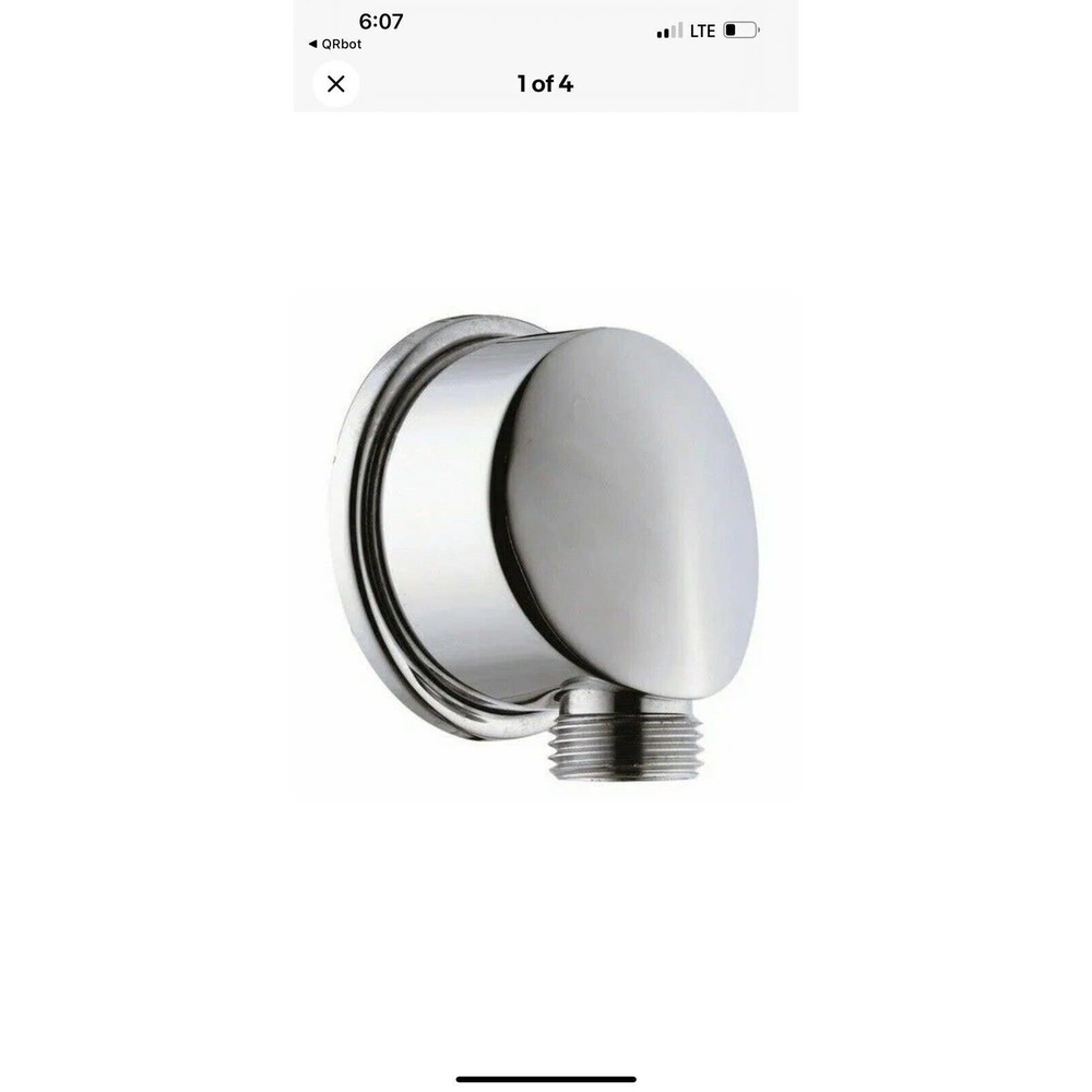 Signature Hardware Custom Showering Water Supply Elbow Round Chrome 1/2"